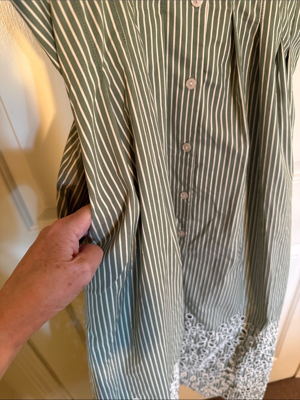 Tobie Eyelet Shirtdress by Exquise - Picture 6 of 11